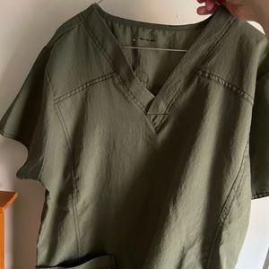 Olive green scrub set